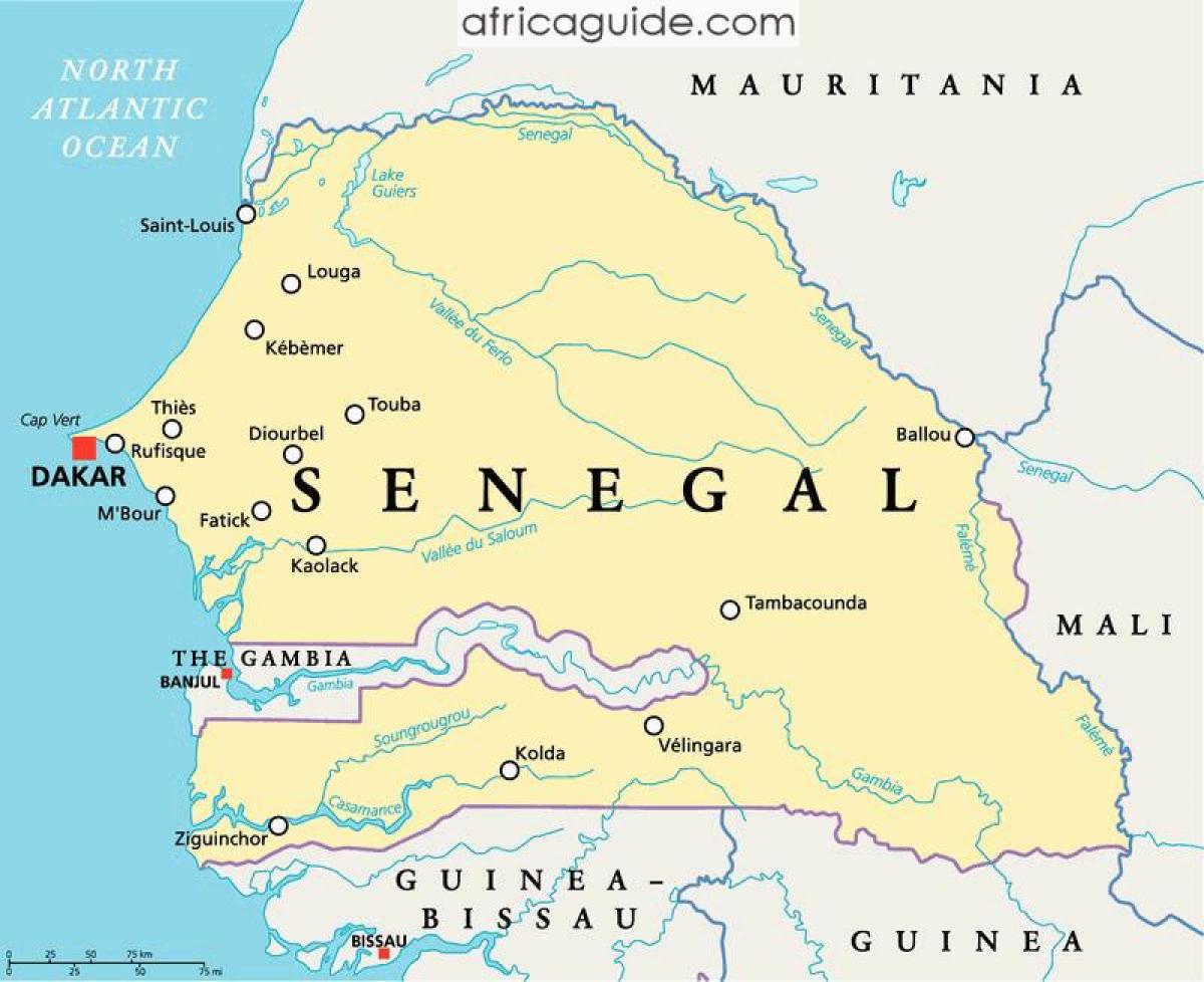 세네갈강 아프리카 지도