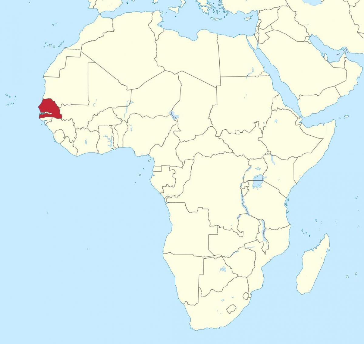 세네갈의 지도아프리카