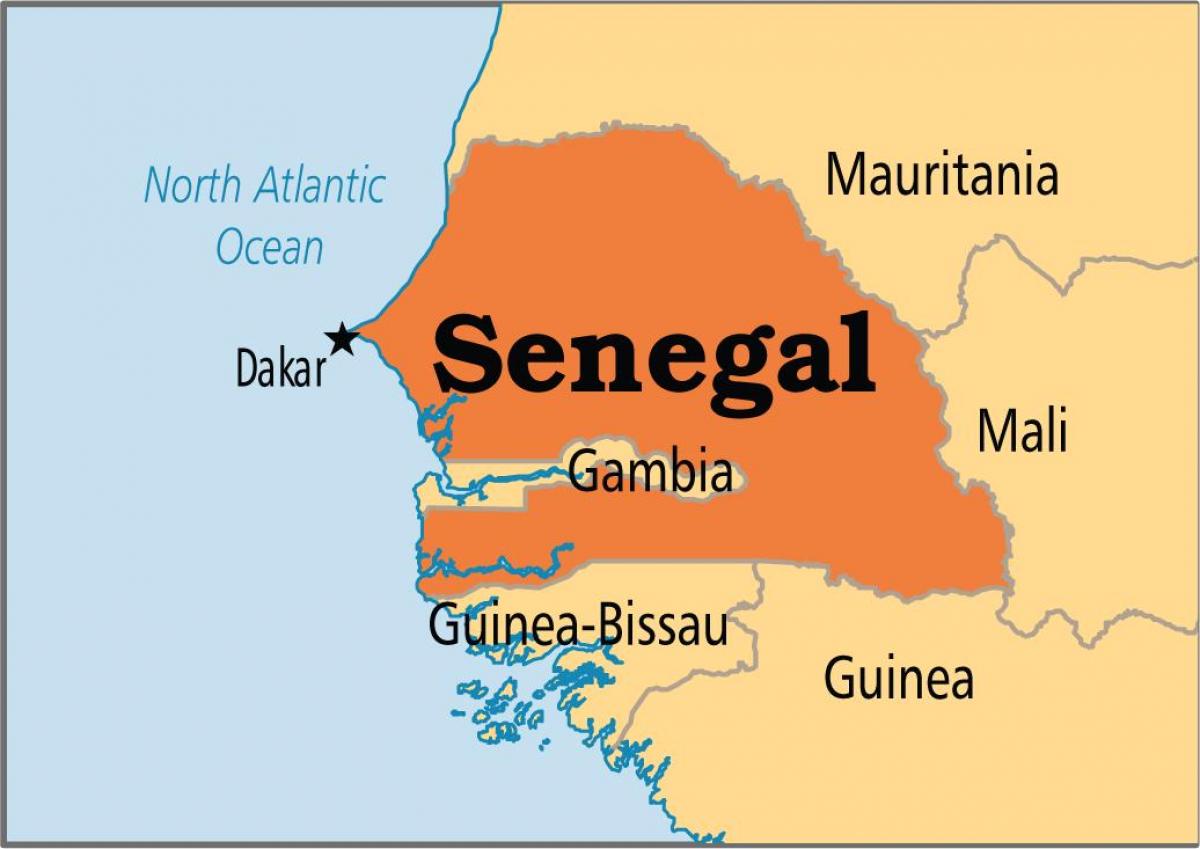 세네갈에 세계 지도