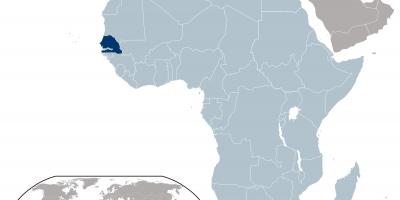 지도 세네갈의 위치에 세계